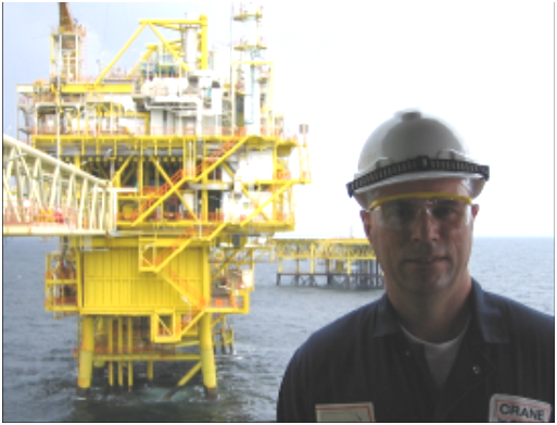 Stan Hale on the Baronia Platform in the South China Sea in 2003